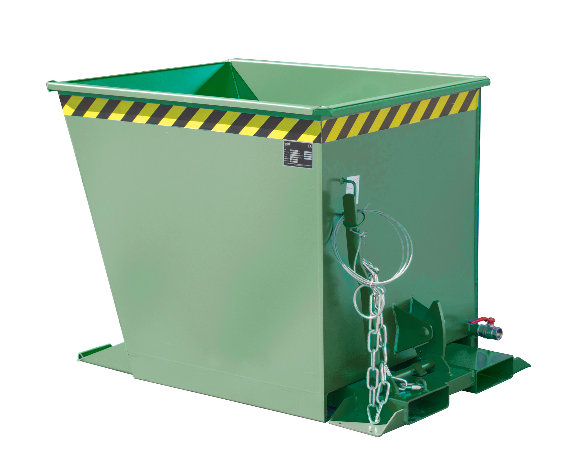 Spänebehälter Typ SGU-RZ RAL 6011 Resedagrün